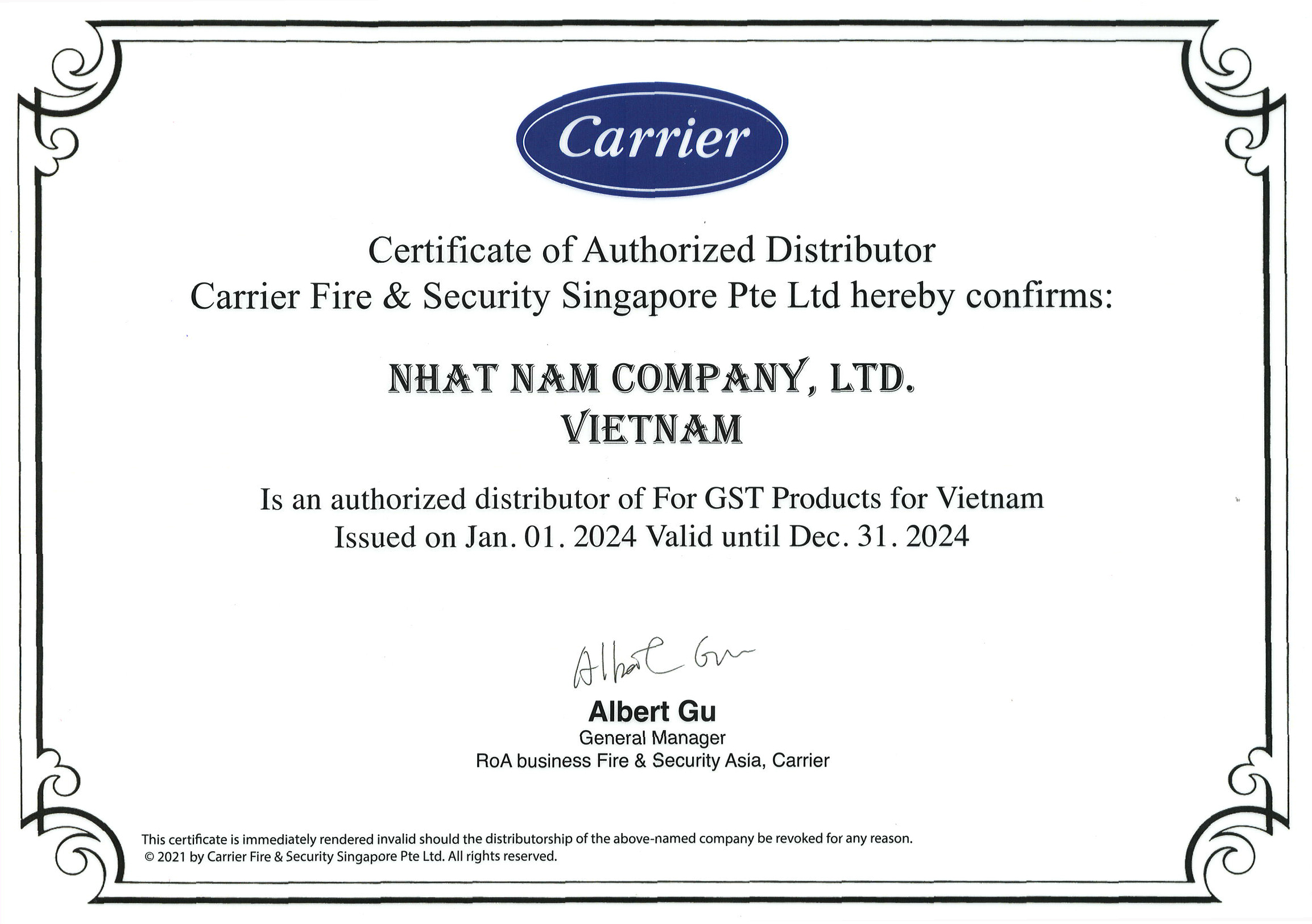 GST Distributor Certificate